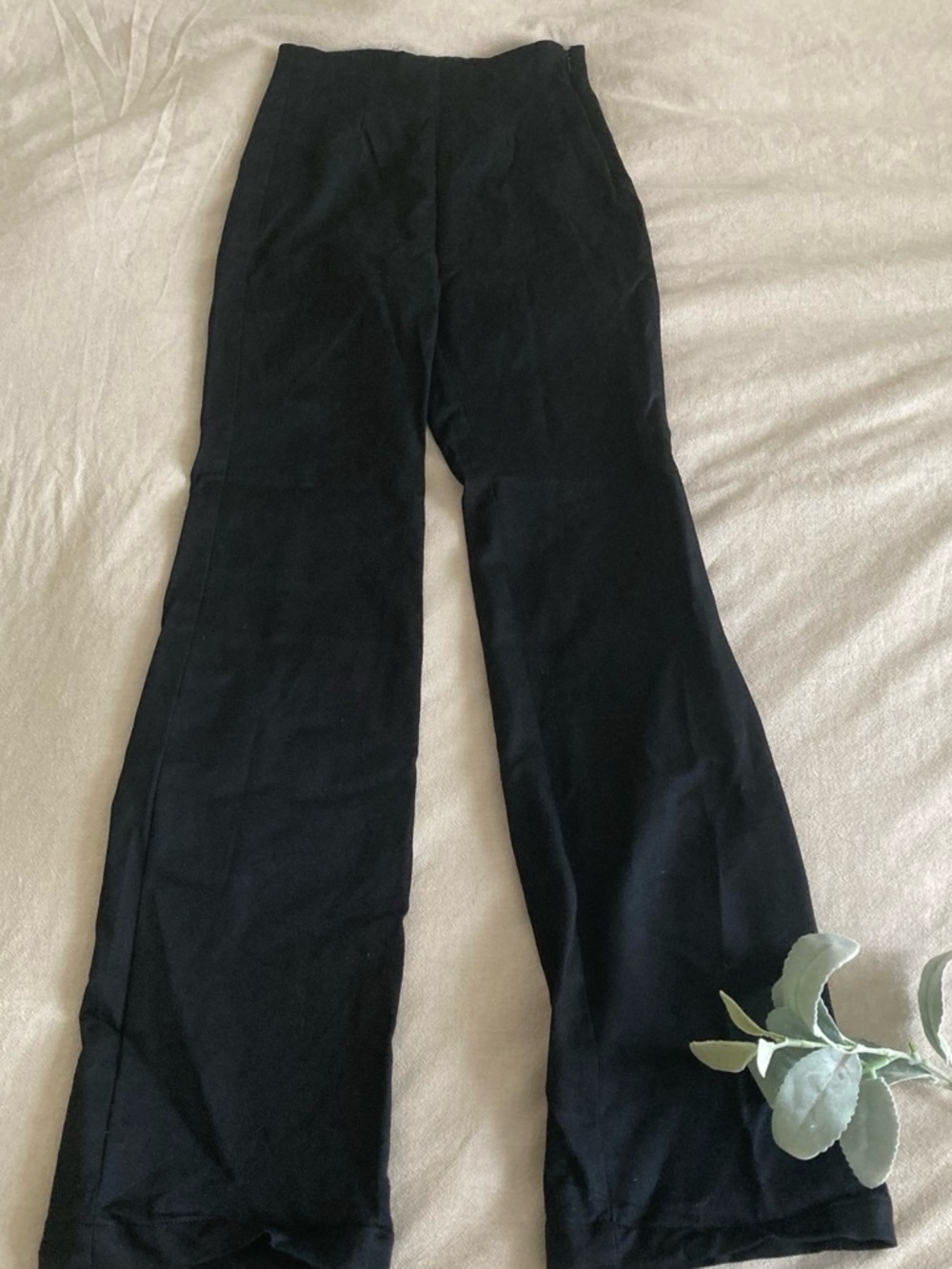 Reformation Black Flared Trousers